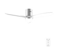 Cecotec EnergySilence Aero 5600 Classic Iron&White Ceiling Fan with Light and Remote Control, 52 Inches DC Motor, 3 Blades, LED Light, Timer, 6 Speeds, Winter/Summer Mode