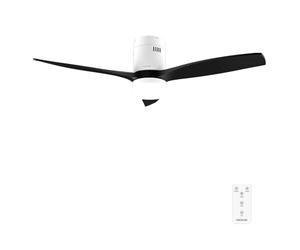 Cecotec EnergySilence Aero 5600 Classic White & Black Ceiling Fan with Light and Remote Control 52 Inches - 40W DC Motor, 3 Blades, LED Light, Timer, 6 Speeds, Winter/Summer Mode