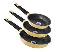 Cecotec Frying Pan Set Polka Platinum 20-24-28 Bucket Set Thunder (Experience Collection | Yellow, 18-22 - 26 cm)
