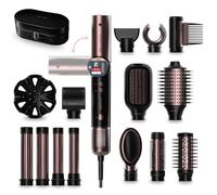 Cecotec Hair Styler 14 Heads AirGlam 14in1 Flex Black. 1400W, 110000RPM, Screen, Coanda Technology, Brushless Motor, Rotary Function and Ceramic Coating and Keratin