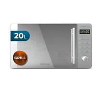 Cecotec Microwave with Grill Proclean 5120 Flatbed Mirror. Capacity 20L, 700W, 5 levels, 800W grill, 8 automatic programs, LED display with clock and 3DWave technology, perfect results