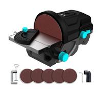 Cecotec PerfectSurface 1000 Stand Disc 140W Electric Desktop Disc Sander, 5 x 125mm Sandpaper Refills, Sanding Bench, Detachable Adapter, Table Anchor Stand