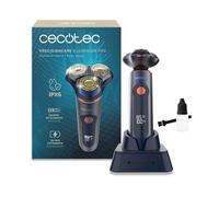 Cecotec PrecisionCare Pro Aluminum Rotary Shaver, 80 Minute Runtime, LCD Display, Titanium Blades, 8000RPM, IPX6 Waterproof, Dual Blade Technology, Charging Station