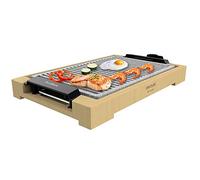 Cecotec Tasty&Grill 2000 Bamboo LineStone Electric Griddle - 2000W Power - Bamboo Frame - Adjustable Thermostat, Grill Surface, RockStone Coating, Dishwasher Safe