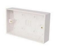 CED Abmpat2G45 2 Gang 47mm Plastic Surface Mounted Patress Box Moulded - White