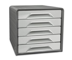 CED Cep Smoove 7-111 5 Flat Drawer Box Dark Grey/light Grey