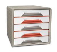 CED Cep Smoove Terranova 5 Drawer Organiser File Unit White Sand