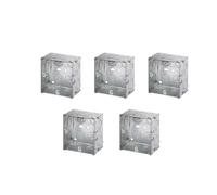 CED Single/Double Flush Electrical Metal Socket/Switch Back Boxes 25mm 35mm 45mm Wall Pattress (5, 1 Gang 45mm)