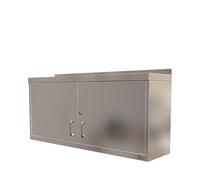 CED Stainless Steel Wall Cupboard 2 Hinged Lockable Doors 900mm (W) x 300mm (D) (Each)