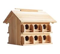 CEDAR ALPHA Martin Birdhouse for Outside with 12 Rooms for Outside,Solid Cedar Wood Bird House for Garden, Pole Mountable Birdhouse, Metal Braket Included, Assembling Needed