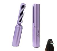Cedar and Ash Ceramic Hairdressing Comb, Cedar and Ash Ceramic Comb, Smooth, Frizz-Free Hair Anytime, Anywhere, Mini Dual Purpose Curling Iron Smooth Straight, For Less Frizz (Purple)