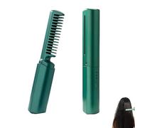 Cedar and Ash Ceramic Hairdressing Comb, Cedar and Ash Ceramic Comb, Smooth, Frizz-Free Hair Anytime, Anywhere, Mini Dual Purpose Curling Iron Smooth Straight, For Less Frizz (Green)