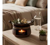 Cedar and Zen Burner,Ceramic Aromatherapy Stove Essential Oil Burner,Ceramic B-urner for Herbs for Home Office, Tea Light Candle Holder Teapot Warmer for Meditation,Relaxation