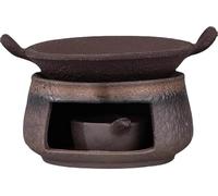 Cedar And Zen Ceramic Oil Burner,Teapot Warmer, Handmade Aromatherapy Herb Stove With Tealight Holder, Essential Wax Melt Heater For Home Meditation & Relaxation(B)