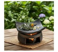 Cedar and Zen Herb Burner,Ceramic Aromatherapy Stove Essential Oil Burner,Cedar and Zen Incense B-urner Kit for Home Office, Tea Light Candle Holders Teapot Warmer for Meditation,Relaxation