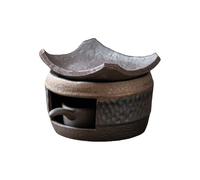 Cedar and Zen Herb Burner,Ceramic Aromatherapy Stove Essential Oil Burner,Tea Light Teapot Warmer & Cedar Zen Incense Burner Kit - Home Office Meditation Relaxation Tool (b)