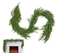 Cedar Christmas Garland - Artificial Green Garlands for Winter | Realistic Green Cedar Branches, Christmas Party Decorations, Cedar Garlands, Indoor Outdoor Porches Li