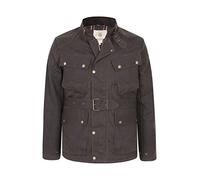 Cedar Donington Mens Antique Wax MOD Scooter Biker Motorbike Jacket - Hand Made in The UK (Small, Brown)