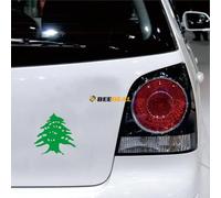 Cedar of Lebanon Flag of Lebanon Decal Sticker Vinyl - 2 Pack Green, 10.2cm - No Background Die Cut for Car Boat Laptop Cup