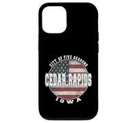 Cedar Rapids Iowa, Vintage American flag Case for iPhone 12/12 Pro