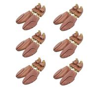 Cedar Shoe Trees for Unisex, Adjustable Smooth Wooden Shoe Racks, Portable Design for Sneakers or Boots, Fits Size 35-46, 6 Pairs