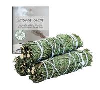 Cedar Smudge Sticks 3 Pack for Cleansing House, Meditation, Yoga, Negative Energy Cleanse, and Smudging with Starter Guide | 4 Inch Organic Cedar Sage Bundles