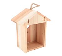 Cedar Window Bird House with Transparent Design - Outdoor Wooden Birdhouse with 2 Suction Cups & Stand | Easy-Install Observation Nesting Box for Hummingbirds, Finches & More