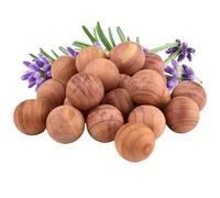 Cedar Wood Moth Balls - 16 Pack - Natural Moth Repellent for Wardrobes - Scented Wood Beads - Sustainable Anti-Moth Products for Clothes Storage (Lavender Scented)