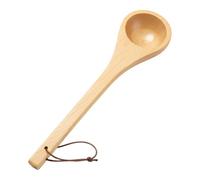 Cedar Wooden Sauna Ladle, 38 cm Heat-Resistant Spoon with Hanging Cord for Safe Water Pouring in Steam Room