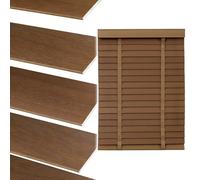 Cedario Wooden Blinds for Windows, Custom Made for Home Office Bathroom | Custom-made wooden venetian blinds with adjustable slats, corded or cordless control, privacy and easy-fit hardware.