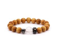 Cedarwood Crown Chakra Bangle with Clear Quartz
