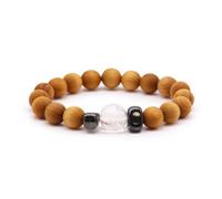Cedarwood Crown Chakra Bangle With Clear Quartz