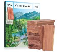 Cedarwood Moth Repellent Planks : 16 Wardrobe Fresheners - Cedar Wood Blocks as Clothes Moth Repellent - Drawer and Wardrobe Freshener - Cedar Wood Moth Repellent - Anti Moth Cedar Chips - Inovida