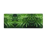 Cedarwood Pattern Oversized Keyboard and Mouse pad 12x31.5 inches, Lock-Edge Design, Non-Slip and wear-Resistant,