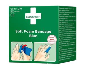 Cederroth Adhesive Plaster Soft Foam Bandage Blue 6 cm x 2 m
