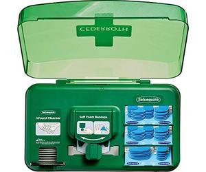 CEDERROTH KIT DE PREMIERS SECOURS WOUND CARE DISPENSER BLUE