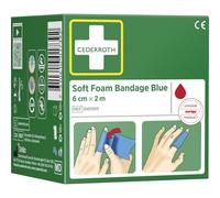 Cederroth Adhesive Plaster Soft Foam Bandage Blue 6 cm x 2 m