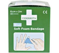 Cederroth Soft Foam Bandage Blue 2m x 6cm Self-Adhesive Latex-Free 1009711