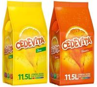 Cedevita Lemon/Cedevita Orange (Lime / Narandza) 9 Vitamins, Instant Powder Vitamin Drinks Mix 2 x 900 g, Makes 23 L Juice Alcohol Free