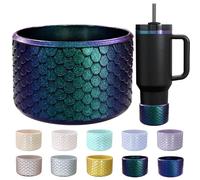 CEDIDJAC Silicone Boot for Hydroflask 12-24 Oz, IceFlow 20-30 Oz, Owala Tumbler 40 oz - Bottom Protector for Stanley Cup Accessories (Jungle Green)