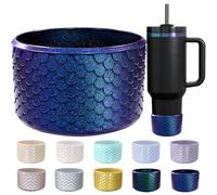 CEDIDJAC Silicone Boot for Stanley Cup 20-40 Oz,for Hydroflask Boot 12-24 Oz,for IceFlow 20-30 Oz,for Owala Tumbler 40 oz,Bottom Protector for Stanley Boot for Stanley Cup Accessories (Navy Purple)