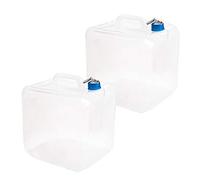 Cedilis 2 Pack 20L Collapsible Water Container with Spigot, Food Safe Water Storage Jug, BPA-Free Camping Water Storage Jug Canteen for Outdoor Hiking & Emergency, Portable, Foldable