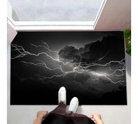 CEDNXOER Dark Gray Door Mats Indoor, Sky Lightning Front Door Mat, Nature Storm Machine Washable Mat, 50x70 cm Super Soft Non Slip Doormat, Absorbent Floor Mats Heavy Duty Entrance Rug
