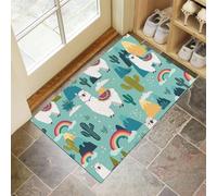 CEDNXOER Indoor Doormats, 50x80 cm Door Mat Non Slip Backing, Camels Mountains Dirt Trapper Mat Abstract Animal Absorbent Doormat for Entrance,Inside,Kitchen,Front Back Door Blue