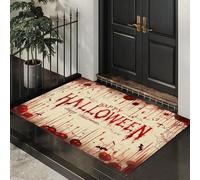 CEDNXOER Non-Slip Door Mat Indoor, Blood Splatter Machine Washable Entrance Rug, Shabby Spider Webs Soft Inside Floor Mat for Entryway, 80x120 cm Front Back Door Mat for Kitchen Bedroom Beige