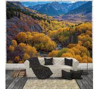 CEDNXOER River Flows Through The Forest Tapestry Wall Hanging Autumn Valley Tapestries Landscape Wall Tapestry for Bedroom Dorm Living Room Home Decoration Background, 50 × 60 in