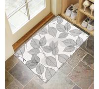 CEDNXOER Washable Door Mats Indoor, Leaves Veins Non-Slip Dirt Trapper Front Door Mat, Machine Washable Simple Plant Entrance Rug, Super Soft Absorbent Inside Doormats 50x70 cm