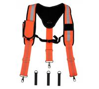 Cedrainy Heavy Duty Tool Belt Suspenders for Men 3 Point Padded Suspenders with Attachment Loops for Men