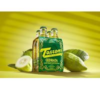 Cedrata Tassoni Soda - 4x 180ml Glass Bottles - Refreshing Italian Sparkling Drink - Best Served Over Ice with a Slice of Lemon - Traditional Italian Soft Drinks