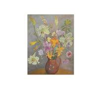 Cedric Morris Famous Oil Paintings Reproduction. Artwork Picture Print on Canvas. Green Mountain Lilies. Canvas Wall Art for Living Room Home Decor 50x40cm Unframed